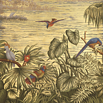 Обои ручная роспись Le Brésil Amarelo Deep Rich Gold варинант исполнения - 3 | Loft Concept в Нижнем Новгороде