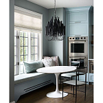 Люстра черная с несколькими ярусами деревянных палочек Bright Wooden Chandelier варинант исполнения - 5 | Loft Concept в Нижнем Новгороде