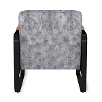 Кресло серый велюр с жесткими подлокотниками на полозьях Ashton варинант исполнения - 4 | Loft Concept в Нижнем Новгороде