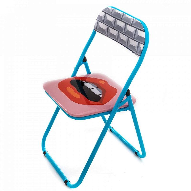 Стул Seletti Folding Chair Mouth Мульти Голубой в Нижнем Новгороде | Loft Concept 