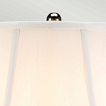 Настольная лампа с фарфоровым основанием с декоративным орнаментом и белым абажуром на темной круглой подставке Elstead Lighting варинант исполнения - 12 | Loft Concept в Нижнем Новгороде