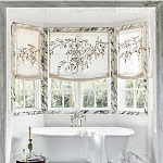 Обои с вышивкой ручной работы Moonlit Garden Original colourway on muslin варинант исполнения - 1 | Loft Concept в Нижнем Новгороде