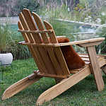 Уличное кресло из массива акации Adirondack Wooden Chair Natural варинант исполнения - 7 | Loft Concept в Нижнем Новгороде