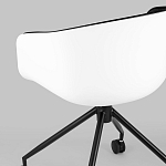 Офисное кресло из пластика с мягким сиденьем Eggshell Black варинант исполнения - 8 | Loft Concept в Нижнем Новгороде