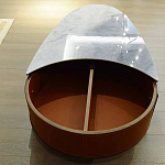 Дизайнерский журнальный стол овальной формы с открывающейся столешницей Caleb Coffee Table варинант исполнения - 1 | Loft Concept в Нижнем Новгороде