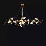 Люстра в виде золотой ветки с цветами и птичками Marvelous Garden варинант исполнения - 9 | Loft Concept в Нижнем Новгороде