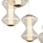 Люстра светодиодная с стеклянными волнообразными плафонами Amphora of Light варинант исполнения - 5 | Loft Concept в Нижнем Новгороде