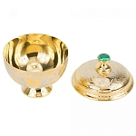 Сахарница металлическая с гравировкой и натуральным камнем Малахит в подарочной коробке Metal Stone Sugar Bowls варинант исполнения - 2 | Loft Concept в Нижнем Новгороде