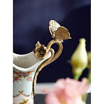 Кувшин с цветочным рисунком и бронзовой ручкой Blue Garden варинант исполнения - 3 | Loft Concept в Нижнем Новгороде