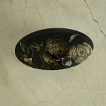 Шкатулка из эпоксидной смолы с цветами черная Epoxy Resin Oval Box Black варинант исполнения - 3 | Loft Concept в Нижнем Новгороде