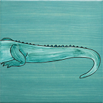 Плитка с узором Крокодил байдарочник варинант исполнения - 4 | Loft Concept в Нижнем Новгороде