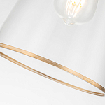 Подвесной светильник золотого цвета с колоколообразным стеклянным плафоном и декоративным элементом Elstead Lighting варинант исполнения - 3 | Loft Concept в Нижнем Новгороде