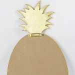 Зеркало овальной формы с золотистой рамкой и декоративной верхушкой в виде ананаса Pineapple Shine  варинант исполнения - 5 | Loft Concept в Нижнем Новгороде