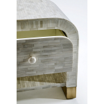 Тумбочка прикроватная с ящиком Tofino White Bone Inlay  Bedside Cabinet   варинант исполнения - 2 | Loft Concept в Нижнем Новгороде