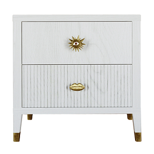 Тумба прикроватная с двумя ящиками Elsa Dreams White