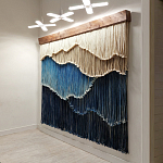 Текстильный Арт-объект на стену ручной работы из веревок Blue Mountains варинант исполнения - 1 | Loft Concept в Нижнем Новгороде