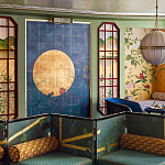 Обои ручная роспись Tsukimi Original colourway on gilded silk with antiquing варинант исполнения - 1 | Loft Concept в Нижнем Новгороде