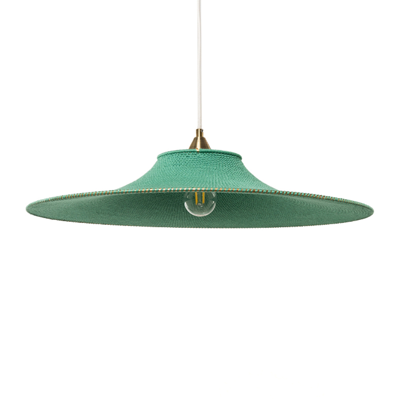 Подвесной вязаный зеленый светильник «Токио»  Зеленый в Нижнем Новгороде | Loft Concept 