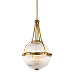 Подвесной светильник с рифленым стеклянным плафоном в форме шара Kichler варинант исполнения - 1 | Loft Concept в Нижнем Новгороде
