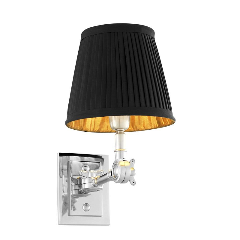 Бра Wall Lamp Wentworth Single Nickel+Black Никель Черный в Нижнем Новгороде | Loft Concept 