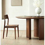 Стол обеденный круглый с двойной столешницей Walnut Wood Table варинант исполнения - 1 | Loft Concept в Нижнем Новгороде