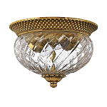 Потолочный светильник цвета латунь с прозрачным рифленым плафоном в форме чаши Hinkley варинант исполнения - 5 | Loft Concept в Нижнем Новгороде