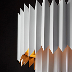 Люстра белая с гофрированным двойным абажуром Corrugated Double Lampshade варинант исполнения - 4 | Loft Concept в Нижнем Новгороде