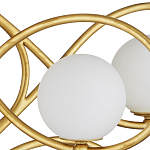 Люстра с закругленным каркасом золотого цвета и белыми плафонами Round Curl варинант исполнения - 1 | Loft Concept в Нижнем Новгороде