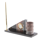 Настольный письменный набор из яшмы с часами Manager Organizer варинант исполнения - 2 | Loft Concept в Нижнем Новгороде