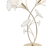 Настольная лампа с изогнутыми золотыми ветвями и белыми лепестками Wintery flovers варинант исполнения - 1 | Loft Concept в Нижнем Новгороде