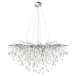 Люстра подвесная с прозрачными стеклянными подвесками в форме капель Диаметр 100 см Droplet Chandelier варинант исполнения - 12 | Loft Concept в Нижнем Новгороде