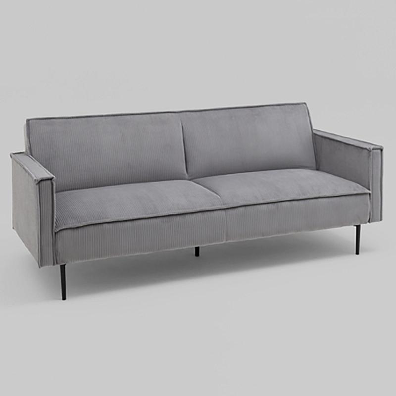 Диван современный вельветовый прямой Worcester Серый Серый Черный в Нижнем Новгороде | Loft Concept 