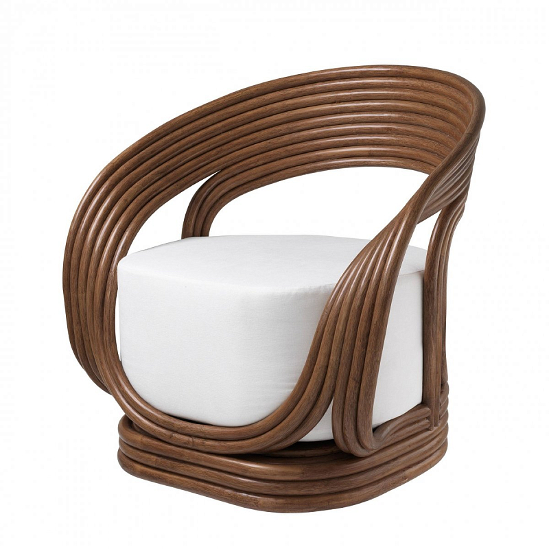 Кресло Eichholtz Chair Romeo Cinnamon Белый Коричневый Кресло Eichholtz Chair Romeo Cinnamon Белый Коричневый в Нижнем Новгороде | Loft Concept