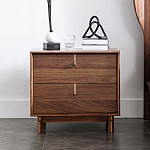 Прикроватный деревянный столик с ящиками Moon Walnut Furniture варинант исполнения - 2 | Loft Concept в Нижнем Новгороде