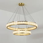 Люстра с 2-мя кольцами из натурального камня с регулируемыми плафонами Durability of Stone варинант исполнения - 2 | Loft Concept в Нижнем Новгороде