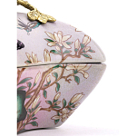 Шкатулка фиолетового цвета с рисунком бабочек и крышкой с фигуркой птицы на ветке Eden Garden варинант исполнения - 5 | Loft Concept в Нижнем Новгороде