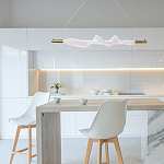 Люстра горизонтальная с волнистым белым плафоном Golden Swirl варинант исполнения - 11 | Loft Concept в Нижнем Новгороде