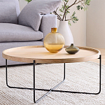 Журнальный стол с круглой деревянной столешницей Urban Style Space варинант исполнения - 2 | Loft Concept в Нижнем Новгороде