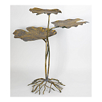 Столик приставной с тремя столешницами Тропические листья Tropical Forest gold варинант исполнения - 2 | Loft Concept в Нижнем Новгороде