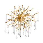 Бра с лучеобразным основанием и подвесками из прозрачного стекла в виде длинных капель Droplet Chandelier варинант исполнения - 1 | Loft Concept в Нижнем Новгороде