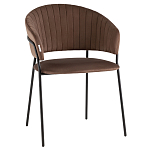 Стул в велюре коричневого цвета Horizon варинант исполнения - 1 | Loft Concept в Нижнем Новгороде