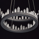 Люстра с двумя кольцами черного цвета с хрустальными элементами QUARTZ CRYSTAL варинант исполнения - 10 | Loft Concept в Нижнем Новгороде