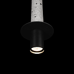 Подвесной светильник с узким цилиндрическим плафоном и черным металлическим декором Concrete Pipe варинант исполнения - 13 | Loft Concept в Нижнем Новгороде