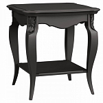 Стол журнальный черный из массива бука с полкой в стиле прованс Black Provence варинант исполнения - 2 | Loft Concept в Нижнем Новгороде