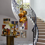 Люстра креативная из дисков цвета латунь Constellation Light and Style варинант исполнения - 5 | Loft Concept в Нижнем Новгороде