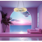 Люстра круглая с фактурными элементами в виде ракушек Inspired Sea варинант исполнения - 5 | Loft Concept в Нижнем Новгороде