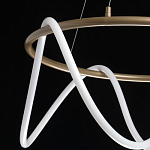 Люстра подвесная круглая золотого цвета с белыми изогнутыми световыми линиями Luke Lampco Tracer Lamp варинант исполнения - 8 | Loft Concept в Нижнем Новгороде