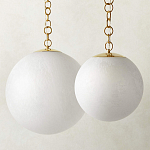 Подвесной светильник в форме шара из белого текстурного стекла Atmosphere варинант исполнения - 2 | Loft Concept в Нижнем Новгороде