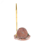 Часы настольные с шариковой металлической ручкой из натурального камня Stone Clock варинант исполнения - 9 | Loft Concept в Нижнем Новгороде