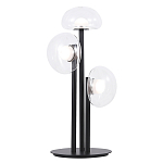 Настольная лампа с тремя прозрачными куполообразными плафонами и черным металлическим основанием Flos Wireline Lighting варинант исполнения - 1 | Loft Concept в Нижнем Новгороде